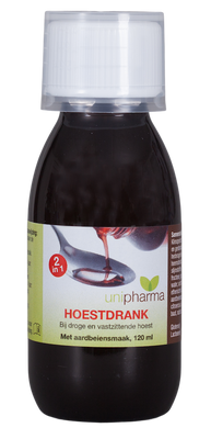 Unipharma Hoestdrank 2-in-1 met aarbeiensmaak