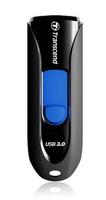 Transcend JetFlash® 790 USB-stick 128 GB Zwart, Blauw TS128GJF790K USB 3.2 Gen 2 (USB 3.1)