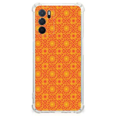 OPPO A16 | A16s | A54s Doorzichtige Silicone Hoesje Batik Oranje