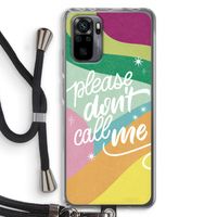 Don't call: Xiaomi Redmi Note 10 Pro Transparant Hoesje met koord