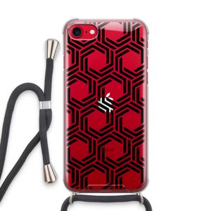Geometrisch patroon: iPhone SE 2020 Transparant Hoesje met koord