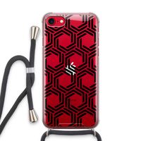 Geometrisch patroon: iPhone SE 2020 Transparant Hoesje met koord