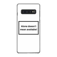 Alone: Samsung Galaxy S10 4G Volledig Geprint Hoesje