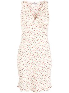 Reformation robe courte Calix à fleurs - Blanc