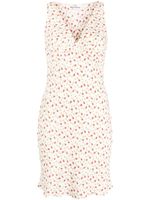 Reformation robe courte Calix à fleurs - Blanc