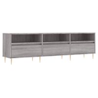 The Living Store TV-meubel - Grijs Sonoma Eiken - 150 x 30 x 44.5 cm - Opbergruimte