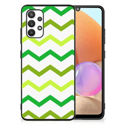 Samsung Galaxy A32 4G | A32 5G Enterprise Editie Back Case Zigzag Groen