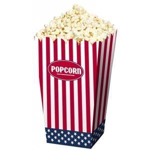 Amerikaanse popcorn en snoep serveer bakjes - 12x stuks - 16 x 9 cm - karton