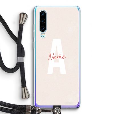 Strawberry Milkshake: Huawei P30 Transparant Hoesje met koord
