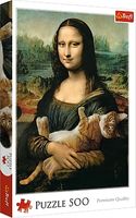 Puzzel Mona Lisa met Kat 500 stukjes