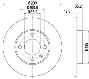 Remschijf Gecoat 53908PRO 8DD355100131
