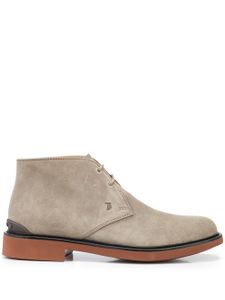 Tod's bottines lacées à bout en amande - Gris