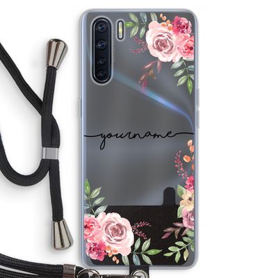 Rozen: Oppo A91 Transparant Hoesje met koord