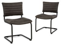 Set van 2 stoelen LUTTI antraciet - thumbnail
