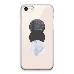 Marmeren cirkels: iPhone 8 Transparant Hoesje