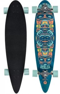 Playlife longboard Seneca 97 x 23 cm hout zwart/blauw