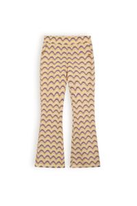 NoBell Meisjes flair broek wave AOP - Sasay - Lemoncurd