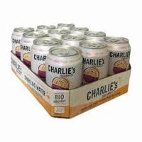 Charlie's Soda Fountain Charlie's - Natural Soa Sparkling Water Passionfruit 330ml 12 Blikjes