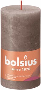 Bolsius shine rustiekkaars 130/68 rustic taupe