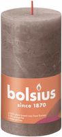 Bolsius shine rustiekkaars 130/68 rustic taupe - thumbnail