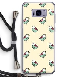 Vogeltjes: Samsung Galaxy S8 Transparant Hoesje met koord