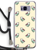 Vogeltjes: Samsung Galaxy S8 Transparant Hoesje met koord
