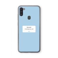 Reminder: Samsung Galaxy A11 Transparant Hoesje