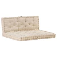 Palletvloerkussens 2 st katoen beige