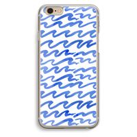 Blauwe golven: iPhone 6 / 6S Transparant Hoesje
