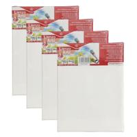 Gerimport Schilderdoek - 4x - 24 x 18 cm - blanco canvas - rechthoekig - houten frame