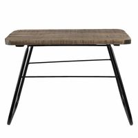 Houten Plantentafel Rechthoek met IJzeren poten - 41 x 21 x 27 cm