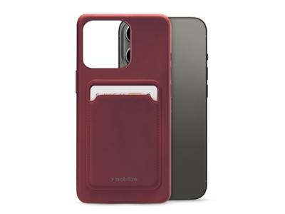 Mobilize Mobilize Rubber Gelly Card Case Apple iPhone 13 Pro Matt Bordeaux