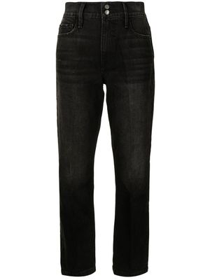 FRAME jean droit à taille haute - Noir
