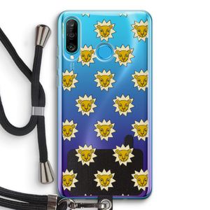 Leeuwenkoppen: Huawei P30 Lite Transparant Hoesje met koord