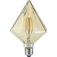 LED Lamp - Filament - Trion Krolin - E27 Fitting - 4W - Warm Wit 2700K - Amber - Aluminium - thumbnail