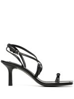 Senso sandales Laven 85 mm en cuir - Noir