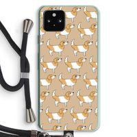 Doggy: Pixel 5a 5G Transparant Hoesje met koord