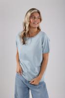 Nukus Anita Top Lurex T-shirt Korte Mouw 46 Sky