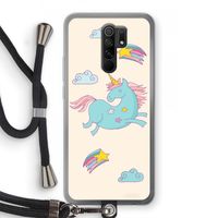 Vliegende eenhoorn: Xiaomi Redmi 9 Transparant Hoesje met koord