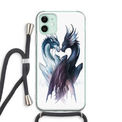 Yin Yang Dragons: iPhone 11 Transparant Hoesje met koord