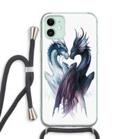Yin Yang Dragons: iPhone 11 Transparant Hoesje met koord