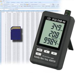 PCE Instruments PCE-THB 40 PCE-THB 40 Multidatalogger Te meten grootheid Luchtvochtigheid, Temperatuur 10 - 1100 bar