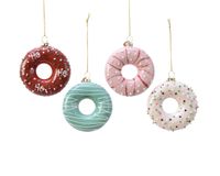 Donut glas l2.5b8h8.5 cm multi a4 kerst - Decoris