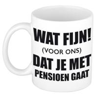 Wat fijn voor ons dat je met pensioen gaat - koffiemok - drinkbeker - 300 ml - wit