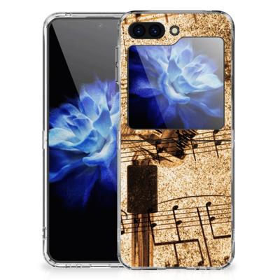 Samsung Galaxy Z Flip 5 | Siliconen hoesje | met foto Bladmuziek