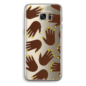 Hands dark: Samsung Galaxy S7 Edge Transparant Hoesje