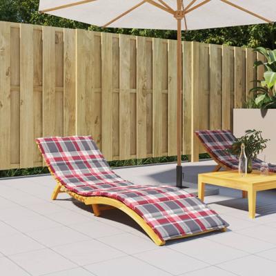 Ligbedkussen 200x70x3 cm oxford stof ruitpatroon rood