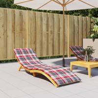 Ligbedkussen 200x70x3 cm oxford stof ruitpatroon rood