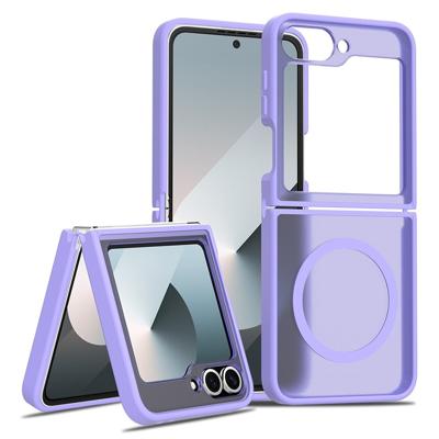 Lunso Samsung Galaxy Z Flip 7 FE / Z Flip6 slank backcover hoesje met MagSafe ondersteuning - Paars