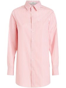 ETRO chemise rayée à logo brodé - Rose